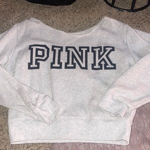 Victoria’s Secret, Pink Brand, Fleece cropper off the shoulder sweater!!